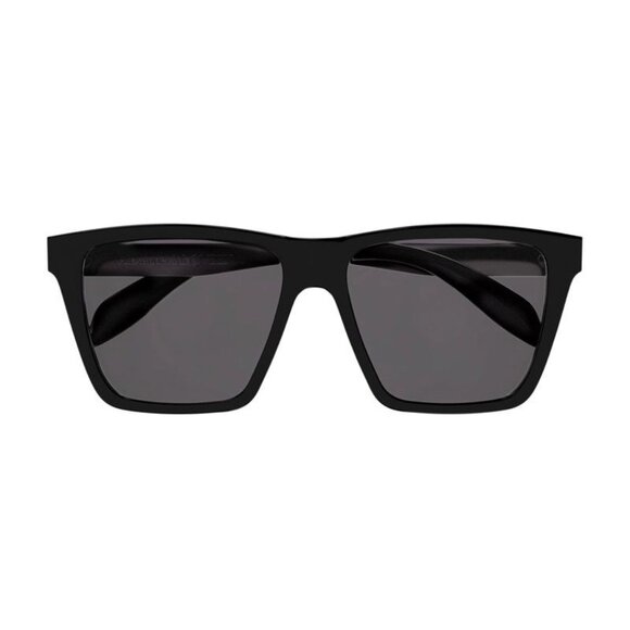 NEW ALEXANDER MCQUEEN SUNGLASSES AM0352S 001 SQUARE UNISEX BLACK EYEWEAR - Picture 2 of 3